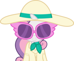 Size: 7228x6000 | Tagged: safe, artist:dasprid, sweetie belle, pony, unicorn, g4, twilight time, absurd resolution, female, filly, foal, hat, horn, simple background, solo, sunglasses, transparent background