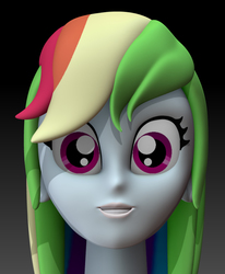 Size: 700x850 | Tagged: safe, artist:harikon, rainbow dash, equestria girls, g4, 3d, do not want, female, nightmare fuel, solo, uncanny valley