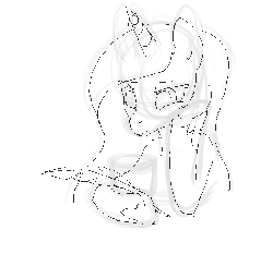 Size: 559x521 | Tagged: safe, artist:tomatocoup, princess celestia, g4, animated, crying, feather, female, frame by frame, holding, hoof on cheek, jewelry, monochrome, pen, regalia, sad, sitting, sketch, solo, squishy cheeks, tired, wavy mane