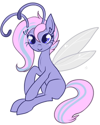 Size: 397x496 | Tagged: safe, artist:lulubell, oc, oc only, breezie, g4, it ain't easy being breezies, breezie oc, simple background, sitting, smiling, solo, white background