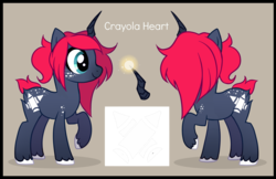 Size: 3453x2244 | Tagged: safe, artist:sutexii, oc, oc only, pony, unicorn, crayola heart, reference sheet, solo, unshorn fetlocks