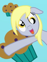 Size: 768x1024 | Tagged: safe, artist:o0vinylscratch0o, derpy hooves, pegasus, pony, g4, female, mare, muffin, solo