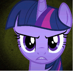 Size: 1102x1080 | Tagged: safe, screencap, twilight sparkle, alicorn, pony, bats!, g4, angry, animated, close-up, female, looking at you, mare, solo, stop the bats, talking, twilight sparkle (alicorn), twilight sparkle is not amused, unamused