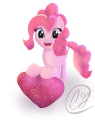 Size: 774x1032 | Tagged: dead source, safe, artist:php38, pinkie pie, earth pony, pony, g4, female, heart, solo