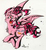 Size: 322x350 | Tagged: safe, artist:kikaru-studios, pinkie pie, bat pony, pony, g4, female, race swap, solo, traditional art