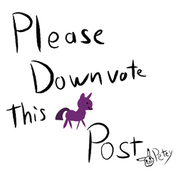 Size: 500x500 | Tagged: safe, artist:pikapetey, pony, barely pony related, downvote bait, experiment, reverse psychology, solo, text, unnecessary, what the hell petey