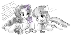 Size: 1424x698 | Tagged: safe, artist:alloyrabbit, coco pommel, rarity, g4, car, macro