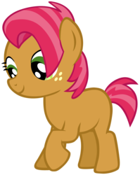 Size: 1440x1810 | Tagged: safe, artist:cloudy glow, babs seed, earth pony, pony, g4, female, filly, foal, simple background, solo, transparent background