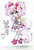 Size: 900x1328 | Tagged: safe, artist:oriwhitedeer, angel bunny, fluttershy, alien, cat, g4, angel is a bunny bastard, clothes, crying, incubator (species), kyubey, madoka kaname, magical girl, puella magi madoka magica, traditional art