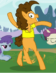 Size: 414x543 | Tagged: safe, screencap, cheese sandwich, pony, g4, animated, bipedal, dancing, loop, party hard