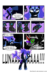 Size: 792x1224 | Tagged: safe, artist:donzatch, king sombra, nightmare moon, changeling, comic:tale of twilight, g4, comic, magic