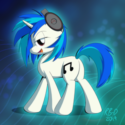 Size: 2500x2500 | Tagged: safe, artist:rb-d, dj pon-3, vinyl scratch, g4, female, headphones, solo