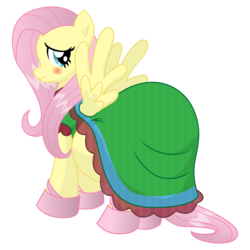 Size: 10500x10500 | Tagged: safe, artist:xniclord789x, fluttershy, absurd resolution, belly, big belly, blushing, clothes, cute, dress, female, looking at you, preggoshy, pregnant, pregshy, shyabetes, simple background, solo, spread wings, transparent background, wings
