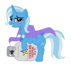 Size: 824x830 | Tagged: safe, artist:the-intimidator, trixie, pony, unicorn, g4, cargo ship, crack shipping, female, king of the hill, mare, no exceptions, propane, shipping, solo