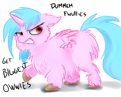 Size: 1000x800 | Tagged: safe, artist:afluffyartist, alicorn, fluffy pony, pony, angry, smarty friend, solo