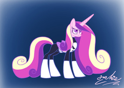 Size: 852x603 | Tagged: safe, artist:jacksterqueen, princess cadance, g4, female, parody, solo, the punisher