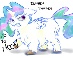 Size: 1000x800 | Tagged: safe, artist:afluffyartist, edit, princess celestia, fluffy pony, g4, angry, female, solo