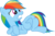 Size: 3000x2003 | Tagged: safe, artist:d2xa, rainbow dash, pony, bats!, g4, my little pony: friendship is magic, female, frown, gritted teeth, incorrect leg anatomy, prone, scared, simple background, solo, transparent background, vector