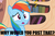 Size: 600x400 | Tagged: safe, rainbow dash, daring don't, g4, my little pony: friendship is magic, caption, faic, female, national random holiday party day, reaction image, solo, why would you post that