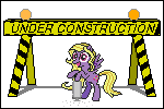 Size: 150x100 | Tagged: safe, lily blossom, pegasus, pony, g4, animated, button, caution sign, female, gif, jackhammer, mare, pixel art, solo, spread wings, sprite, under construction, wings