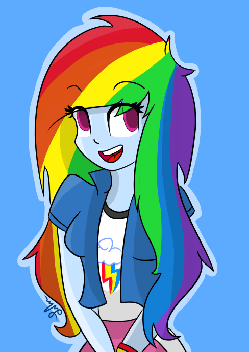 542193 Artist Ilovepones Equestria Girls Long Hair Rainbow