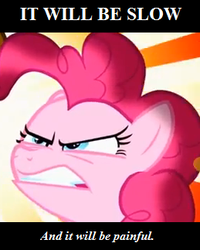 Size: 259x323 | Tagged: safe, pinkie pie, g4, pinkie pride, female, meme, s4, slow and painful, solo