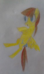 Size: 1552x2592 | Tagged: safe, artist:sil-forty, oc, oc only, pegasus, pony, bow, solo, sunlight breeze