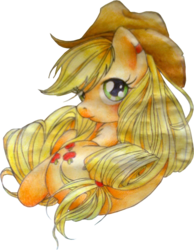Size: 834x1076 | Tagged: safe, artist:redi, applejack, earth pony, pony, g4, female, looking at you, simple background, solo