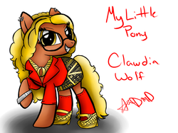 Size: 799x600 | Tagged: safe, artist:mokamizore, artist:mokamizore97, pony, clawdia wolf, clothes, monster high, ponified, solo