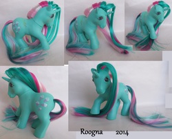 Size: 2400x1940 | Tagged: safe, artist:roogna, fizzy, g1, customized toy, irl, photo, solo, toy