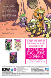 Size: 630x969 | Tagged: safe, artist:amy mebberson, idw, applejack, daring do, fluttershy, rarity, spike, dragon, earth pony, pegasus, pony, g4, spoiler:comic, spoiler:comic16, chains, comic, female, idw advertisement, male, mane seven, mare, preview, sitting, this will end in tears