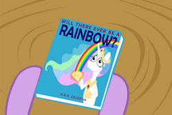 Size: 1614x1080 | Tagged: safe, artist:ranviet, princess celestia, twilight sparkle, g4, book, male, the simpsons, will there ever be a rainbow