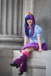 Size: 1024x1536 | Tagged: safe, artist:shelbeanie, twilight sparkle, human, equestria girls, g4, cosplay, irl, irl human, photo, solo