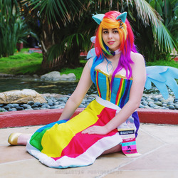 Size: 1024x1024 | Tagged: safe, artist:geekeryandsuch, rainbow dash, human, g4, cosplay, irl, irl human, photo, solo