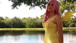 Size: 2333x1310 | Tagged: safe, artist:emmitz, fluttershy, human, g4, cosplay, irl, irl human, photo, solo