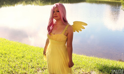 Size: 2199x1310 | Tagged: safe, artist:emmitz, fluttershy, human, g4, cosplay, irl, irl human, photo, solo