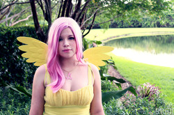 Size: 1833x1208 | Tagged: safe, artist:emmitz, fluttershy, human, g4, cosplay, irl, irl human, photo, solo