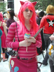 Size: 1728x2304 | Tagged: safe, pinkie pie, human, fanfic:cupcakes, g4, cosplay, irl, irl human, katsucon, photo, pinkamena diane pie