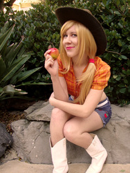 Size: 768x1024 | Tagged: safe, artist:nyunyucosplay, applejack, human, g4, cosplay, irl, irl human, photo, solo