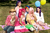 Size: 721x476 | Tagged: safe, artist:alchimique, artist:spwinkles, applejack, fluttershy, pinkie pie, rainbow dash, rarity, twilight sparkle, human, g4, 2012, balloon, basket, cosplay, fanimecon, grass, irl, irl human, mane six, outdoors, photo, picnic, plushie