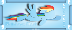 Size: 4000x1701 | Tagged: safe, artist:mrcbleck, rainbow dash, g4, elements of harmony, female, loyalty, solo