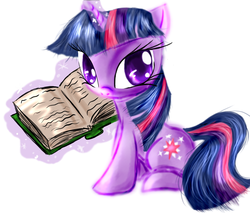 Size: 1000x850 | Tagged: safe, artist:goosebumps-fan57, twilight sparkle, g4, book, female, magic, solo