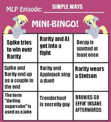 Size: 460x505 | Tagged: safe, derpy hooves, g4, season 4, simple ways, bingo, mini-bingo