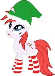 Size: 1548x2114 | Tagged: safe, oc, oc only, elf, blicky the dwarfin' elf, christmas, magicshadow, solo