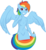 Size: 5000x5428 | Tagged: safe, artist:ambris, artist:fehlung, rainbow dash, anthro, g4, absurd resolution, barbie doll anatomy, belly button, female, fluffy, simple background, solo, transparent background