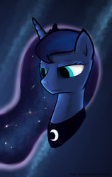 Size: 1018x1615 | Tagged: safe, artist:makc-hunter, princess luna, g4, bust, female, solo