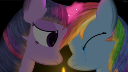 Size: 3840x2160 | Tagged: safe, artist:waveywaves, rainbow dash, twilight sparkle, g4, crying, duo, fanfic art, female, lesbian, ship:twidash, shipping