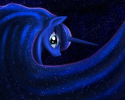 Size: 1280x1024 | Tagged: safe, artist:lucky dragoness, princess luna, g4, female, solo, the cosmos