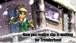 Size: 1024x585 | Tagged: safe, artist:johnjoseco, edit, applejack, g4, simple ways, comments more entertaining, female, hilarious in hindsight, hilarious in hindsight in the comments, shipping, solo, trenderjack