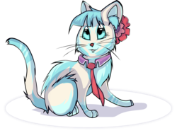 Size: 4775x3594 | Tagged: safe, artist:ostichristian, coco pommel, cat, g4, catified, female, sitting, smiling, solo, species swap, whiskers